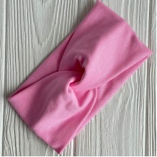 Повязка трикотаж чалма (детская), 9х17 см, розовая, шт.