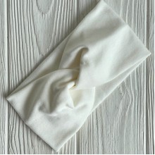 Повязка трикотаж чалма (детская), 9х17 см, молочная, шт.