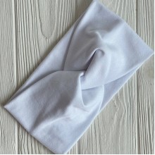 Повязка трикотаж чалма, 11х21 см, белая, шт.