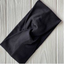 Повязка трикотаж чалма, 11х21 см, черная, шт.