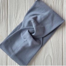 Повязка трикотаж чалма, 11х21 см, серо-голубая, шт.