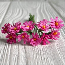 Ромашка маленькая, 1 см, малиновая, упаковка 120 шт.
