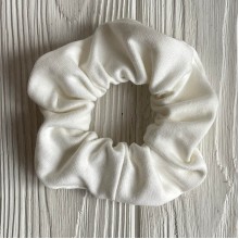 Скранч трикотаж, 11 см, молочный, шт.