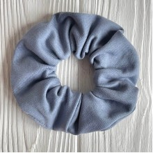 Скранч трикотаж, 11 см, серо-голубой, шт.