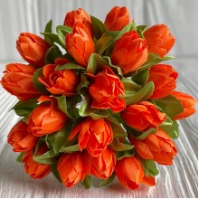 Подснежник, 2 см, оранжевый, пучек из 20 цветочков