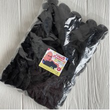 Резинка махровая, 2,5 см, черная, упаковка 120 шт.