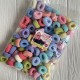 Резинка махрова, 2,5 см, пастельний мікс, упаковка 120 шт.
