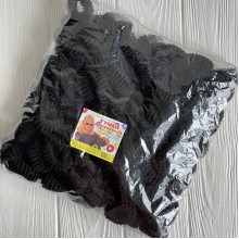 Резинка махровая, 4 см, черная, упаковка 100 шт.