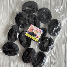Резинка махровая, 6 см, черная, упаковка 12 шт.