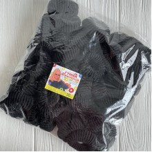 Резинка махровая, 5 см, черная, упаковка 50 шт.