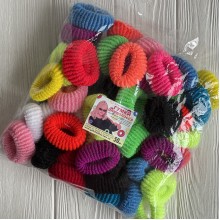 Резинка махровая, 5 см, цветной микс, упаковка 50 шт.