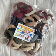 Резинка нейлон, 3 см, бежево-бордовый микс, упаковка 50 шт.