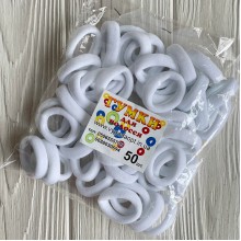Резинка нейлон, 3 см, белая, упаковка 50 шт.