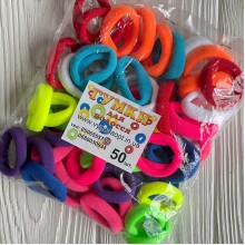 Резинка нейлон, 3 см, цветной микс, упаковка 50 шт.
