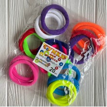 Резинка нейлон, 5 см, цветной микс, упаковка 20 шт.