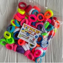 Резинка нейлон, 2,5 см, цветной микс, упаковка 100 шт.