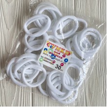 Резинка нейлон, 4,5 см, белая, упаковка 30 шт.