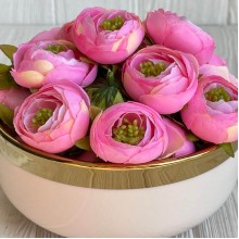 Бутон ранункулюса, 4 см, насыщенно-розово-желтый, упаковка 25 шт.