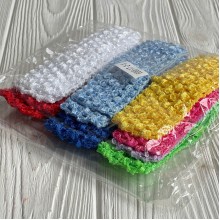 Повязка ажурная плотная, 4 см, набор из 12 шт., желто-голубо-белый