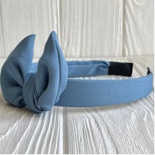 Обруч софт солоха однотонный, 2,5 см, светло-синий, шт.