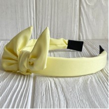 Обруч софт солоха однотонный, 2,5 см, светло-желтый, шт.