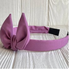 Обруч софт солоха однотонный, 2,5 см, сиреневый, шт.