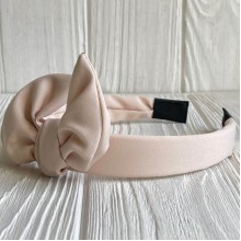 Обруч софт солоха однотонный, 2,5 см, бежевый, шт.