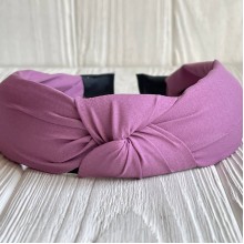 Обруч софт чалма однотонный, 4 см, сиреневый, шт.