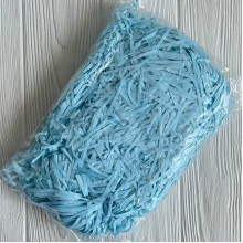 Наполнитель для коробок, голубой, упаковка 100 грамм