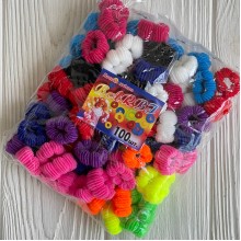 Резинка Barbi (цветочек), 2 см, кольоровий мікс, упаковка 100 шт.