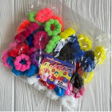 Резинка Barbi (цветочек), 2,5 см, кольоровий мікс, упаковка 50 шт.