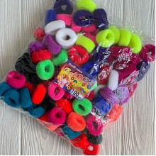 Резинка Barbi (махровая), 2,7 см, цветной микс, упаковка 100 шт.