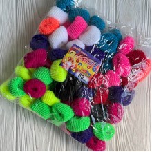 Резинка Barbi (махровая), 2,5 см, цветной микс, упаковка 80 шт.