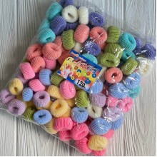 Резинка Barbi (махровая), 2 см, пастельный микс, упаковка 120 шт.