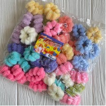 Резинка Barbi (цветочек), 4 см, пастельний мікс, упаковка 40 шт.