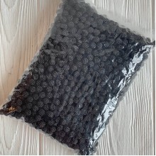 Бусина в пупырышку (круглая), 12 мм, черная, упаковка 500 г