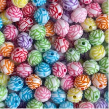 Бусина розочка, 12 мм, цветной микс, упаковка 500 г