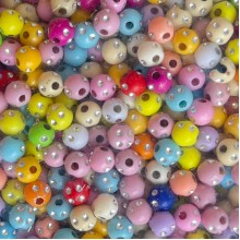 Бусина шамбала, 6 мм, пастельный микс, упаковка 500 г