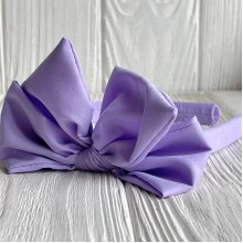 Обруч софт бант в цветочек, 2,5 см, лиловый, шт.