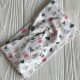Повязка турецкий трикотаж (малютка), 17х9 см, белая с серо-коралловыми цветочками, шт. 
