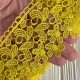 Кружево макраме Оливия, 6,5 см, желтый, рулон 9 м