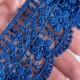 Кружево макраме Ванесса, 5 см, темно-синє, рулон 9 м