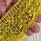 Кружево макраме Ванесса, 5 см, жовте, рулон 9 м