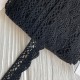 Кружево вязаное Айрис (D03602), 2 см, черное, рулон 45 м