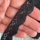 Кружево вязаное Айрис (D03602), 2 см, черное, рулон 45 м