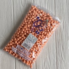 Бусина матовая "Зефирка", 10 мм, персиковая, упаковка 500 грамм