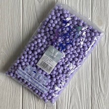 Бусина матовая "Зефирка", 8 мм, лиловая, упаковка 500 грамм