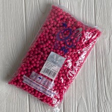 Бусина матовая "Зефирка", 8 мм, малиновая, упаковка 500 грамм