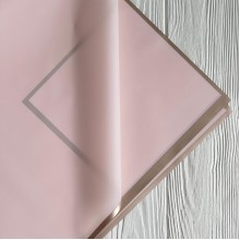 Калька с золотым кантом, 60х60 см, пудровая, упаковка 20 шт.