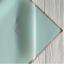 Калька с золотым кантом, 60х60 см, мятная, упаковка 20 шт.